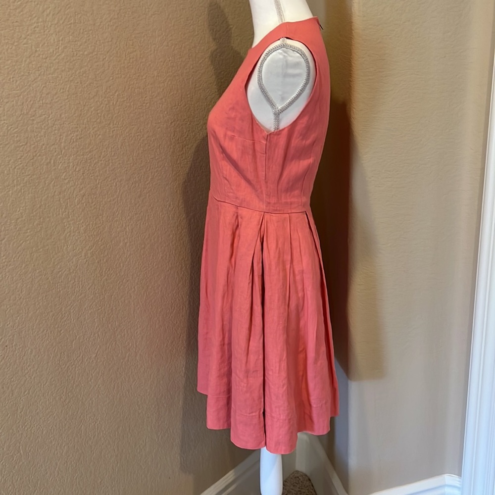 GAP Coral Linen Fit & Flare Sleeveless Dress - Picture 7 of 16